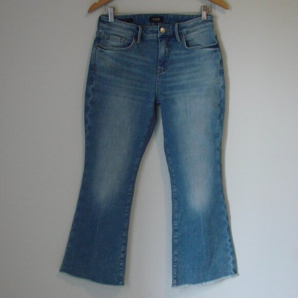 NYDJ Flare Jeans Ankle Raw Hem Lift Tuck Technology Size 4 - Picture 4 of 16